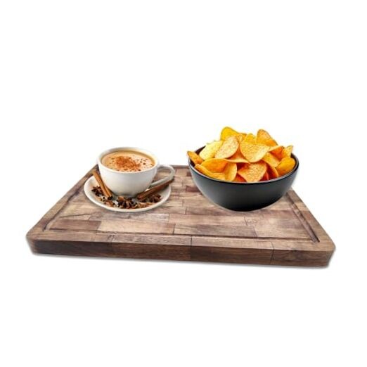 Acacia Wood Cheese Board 16x12 Inches Large Square Serving Platter for Charcuterie  -image