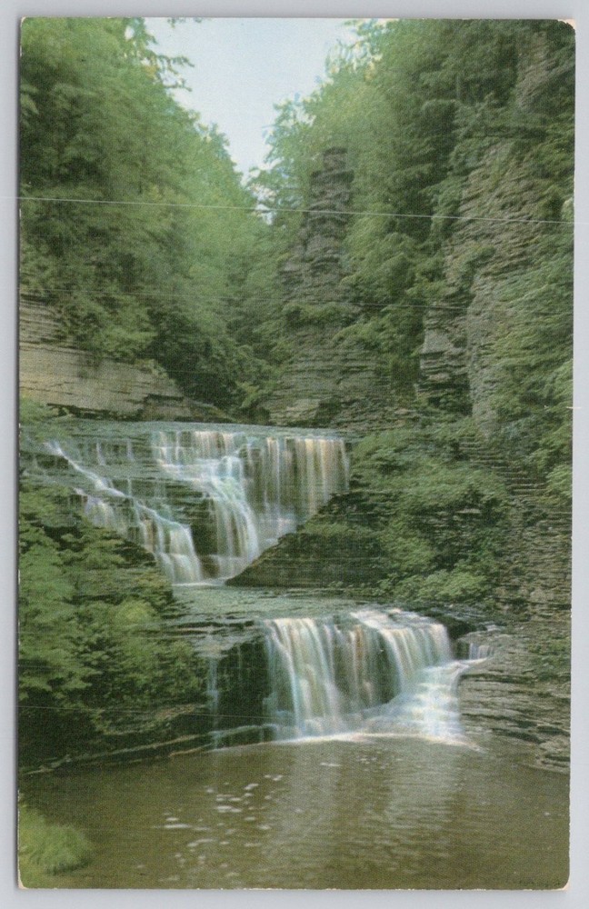 Pinnacle Rock Buttermilk Falls State Park Ithaca NY Finger Lakes Postcard