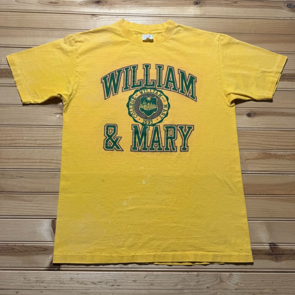 Vintage 80s College Of William And Mary University Graphic T-Shirt USA - Large