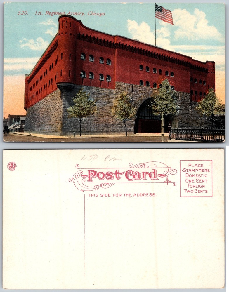 First Regiment Armory Chicago IL Postcard