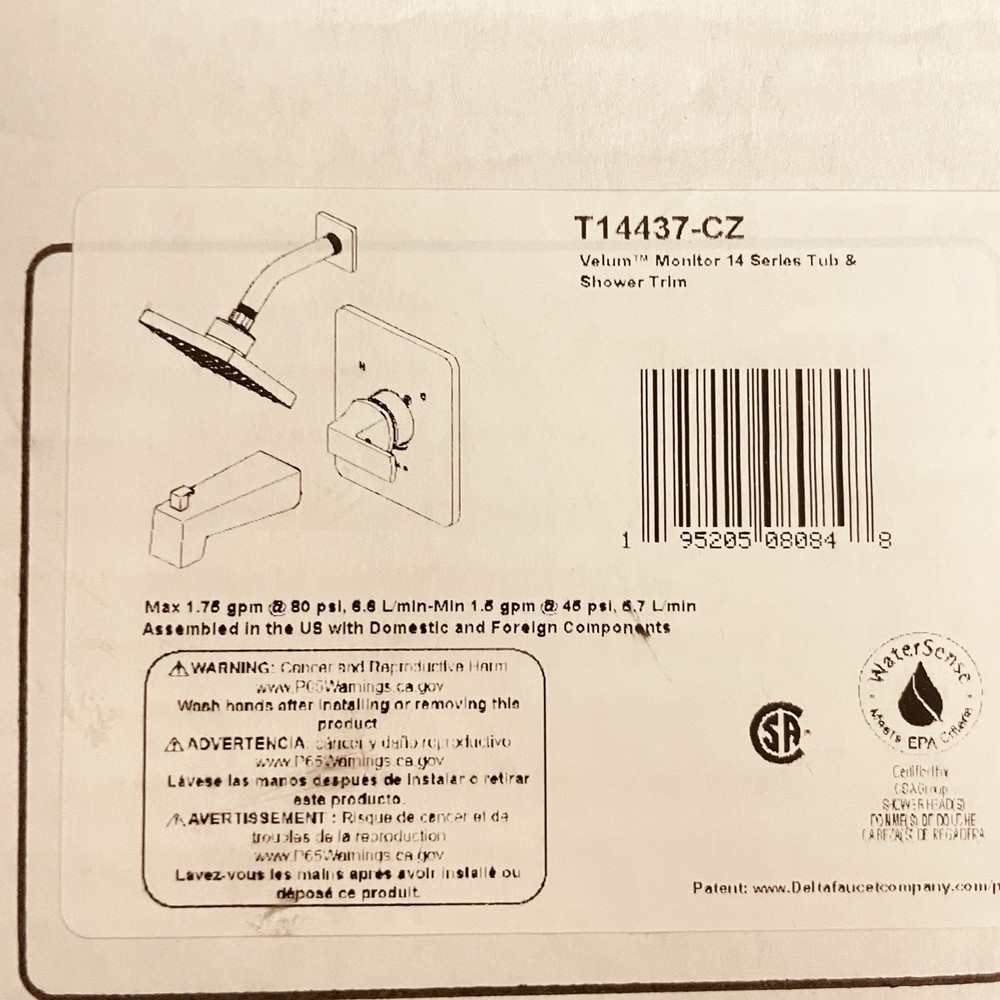 Delta T14437-CZ Lahara Tub & Shower Trim Champagne Bronze 14 Series *NO Faucet