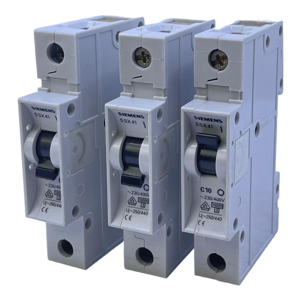 Siemens 5SX41 Circuit Breaker 230/400V Pack of 3