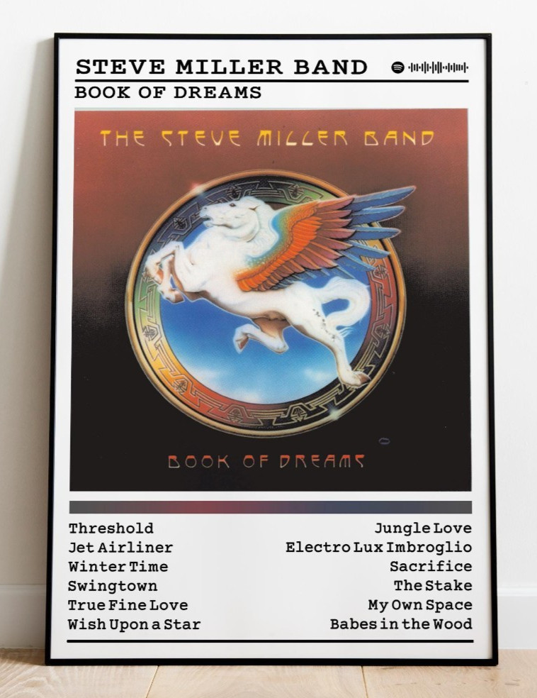 Steve Miller Band Book of Dreams Album Poster Music Wall Art 24x36 Unframed