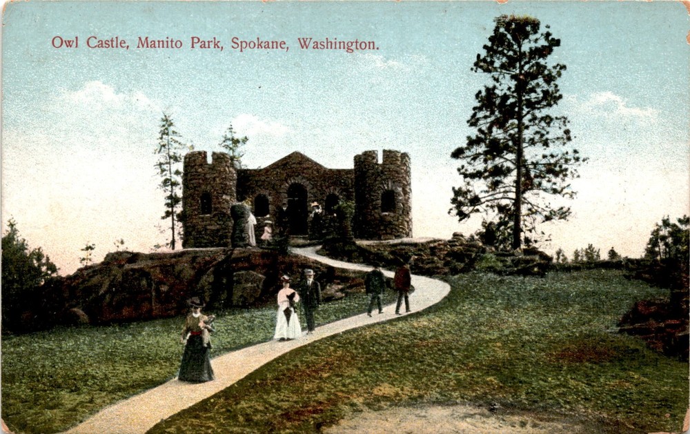 Owl Castle, Manito Park, Spokane, Washington, Spokane Post Card Co. Postcard