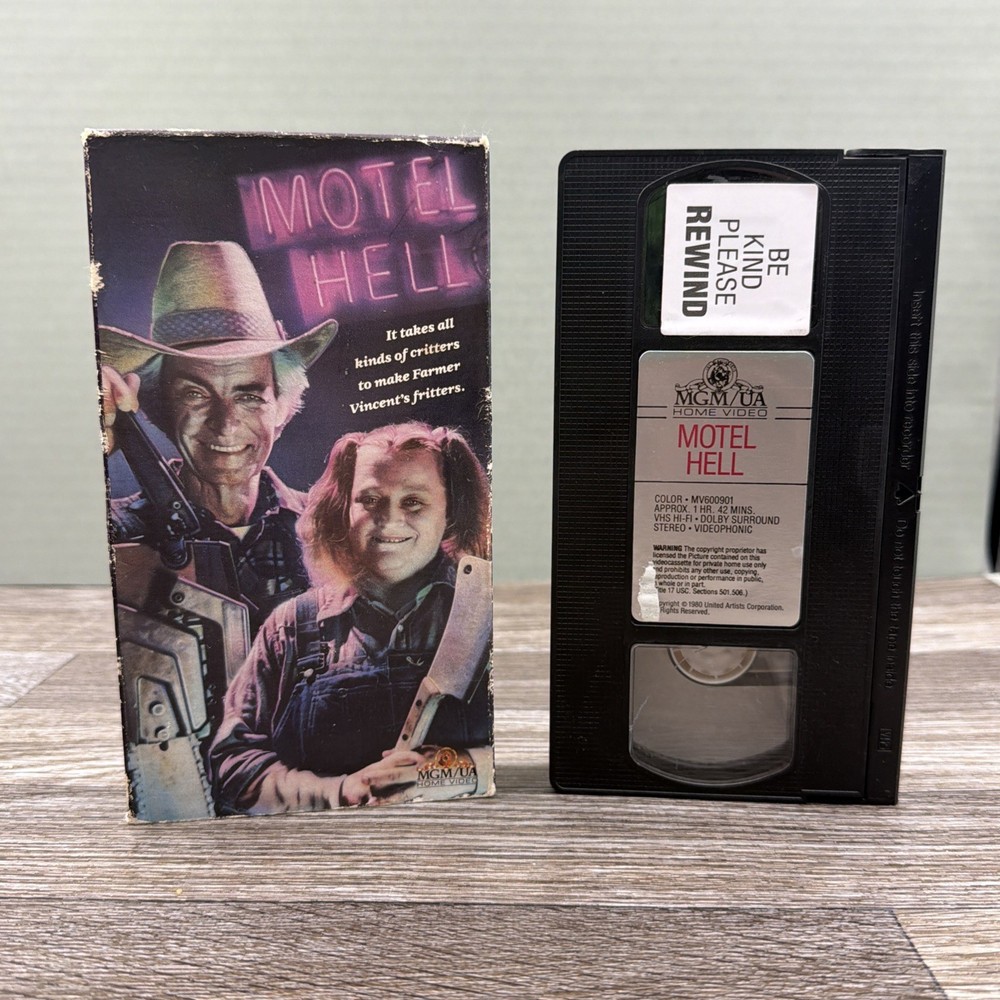 Motel Hell 1980 VHS Horror Cult Classic Tested