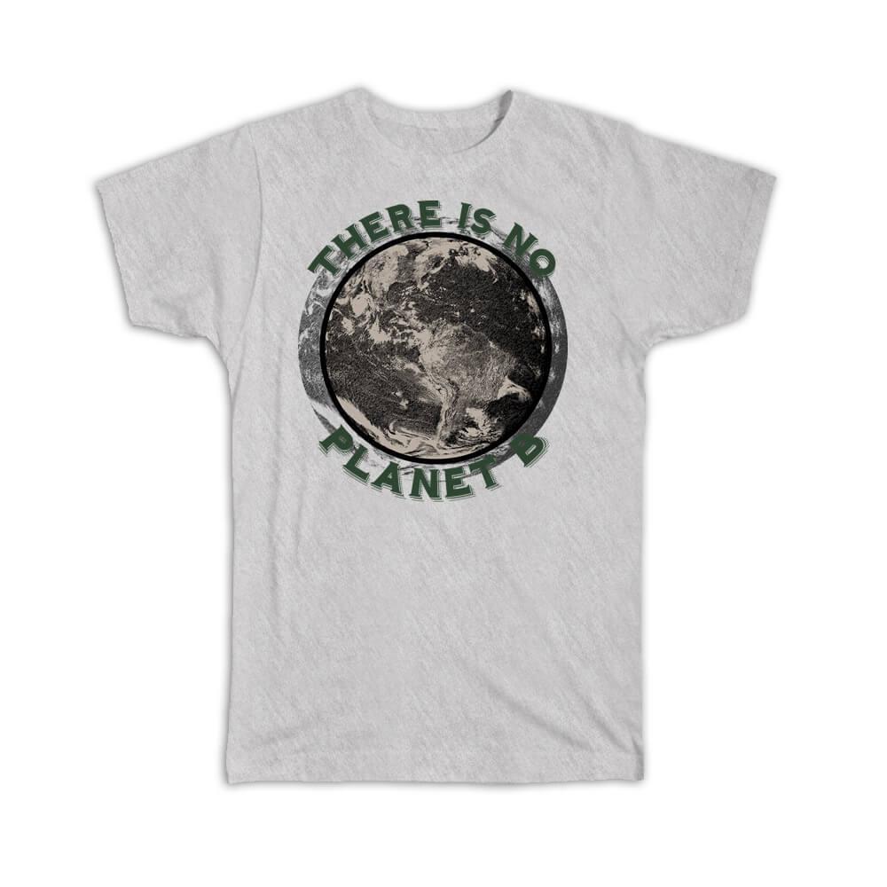 Gift T-Shirt : Eco There Is No Planet B Kraft Paper Earth Globe Design Recycling