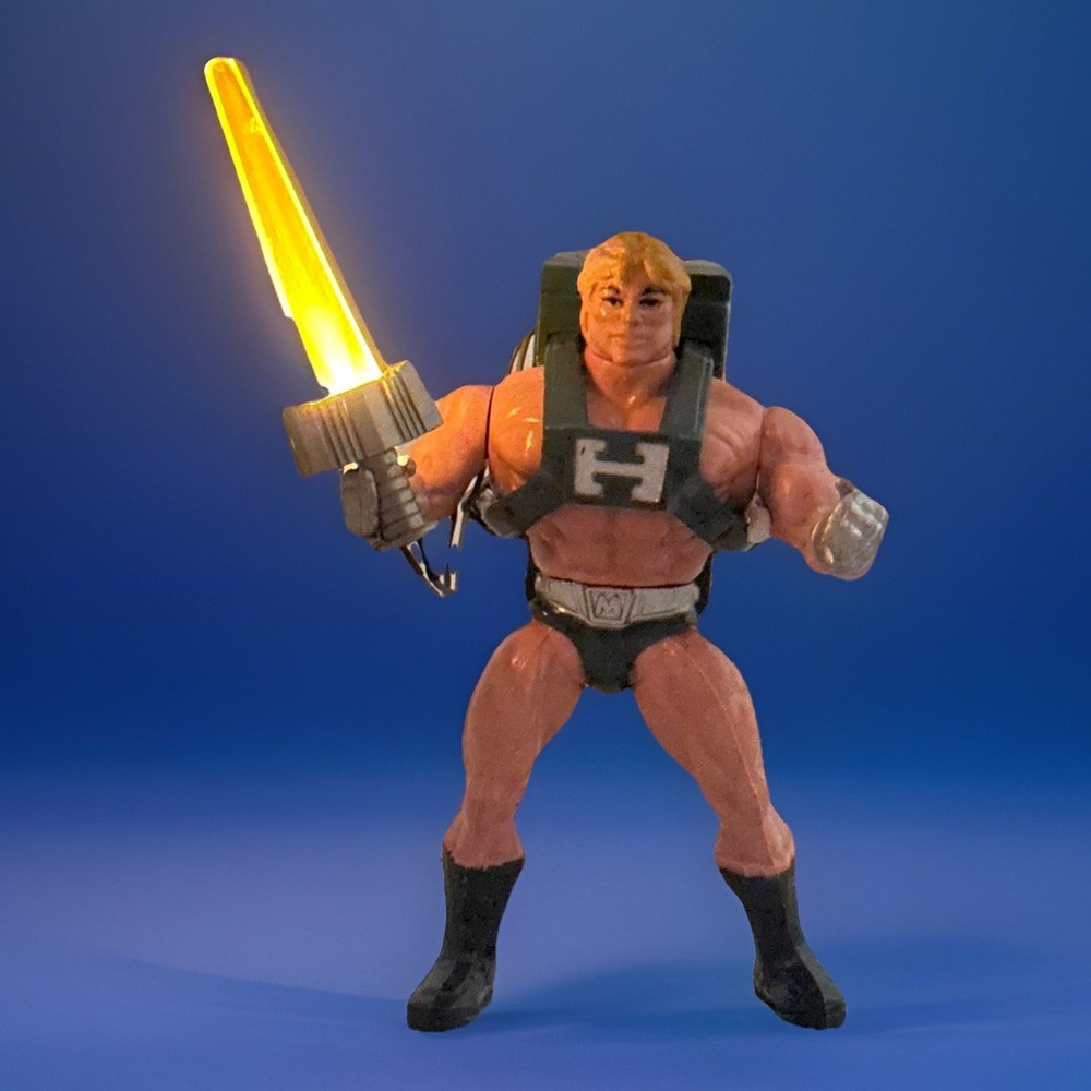 LASER POWER HE-MAN MASTERS OF THE UNIVERSE MOTU VINTAGE 1987 MATTEL ITALY