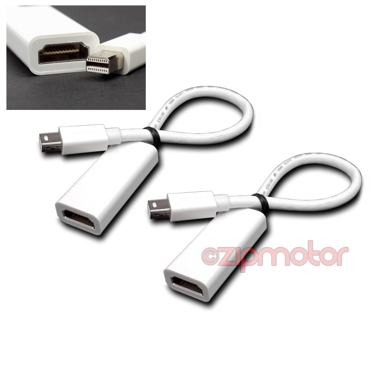 2X MINI DISPLAYPORT/THUNDERBOLT TO HDMI ADAPTERS APPLE MACBOOK AIR PRO MAC IMAC