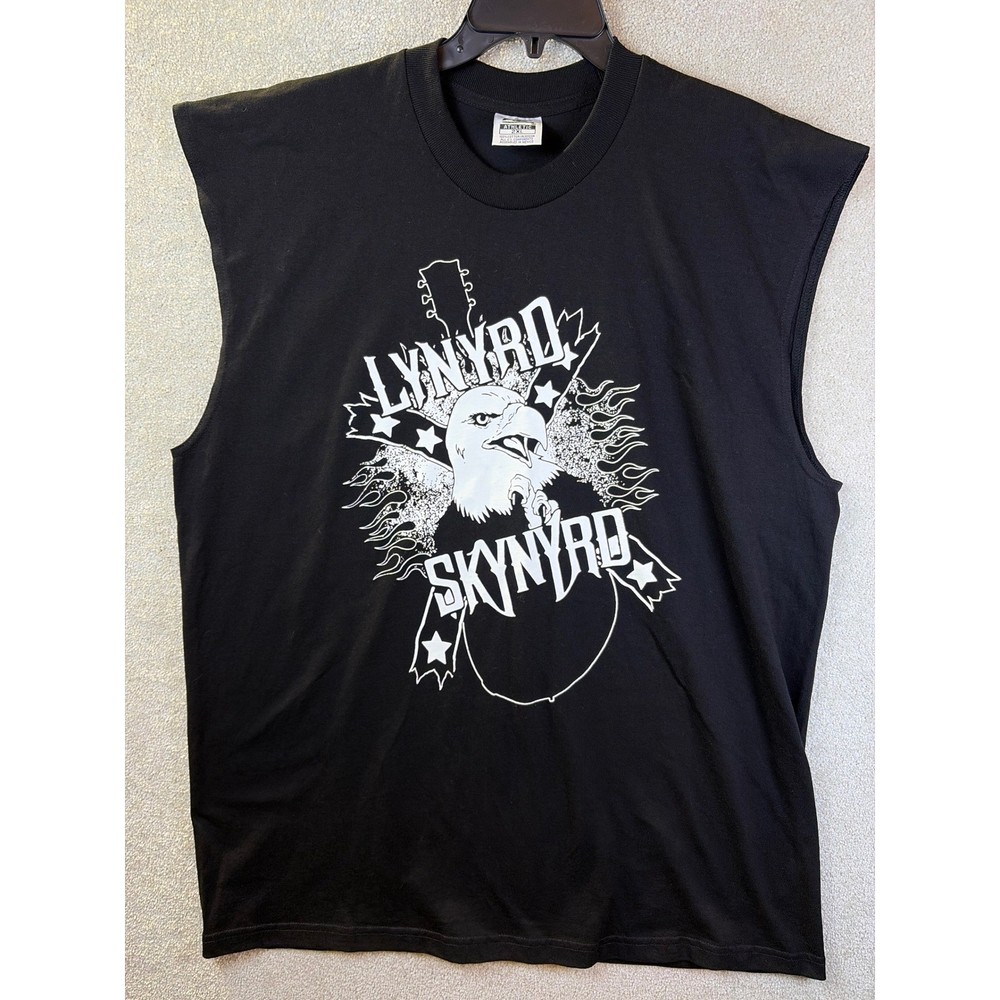 Lynyrd Skynyrd Muscle Tee Mens 2XL Pro Athletic Black Eagle Guitar Graphic Shirt