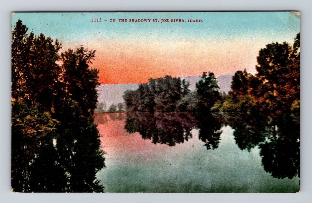 ID-Idaho, On The Shadow St Joe River, Antique, Vintage Souvenir Postcard