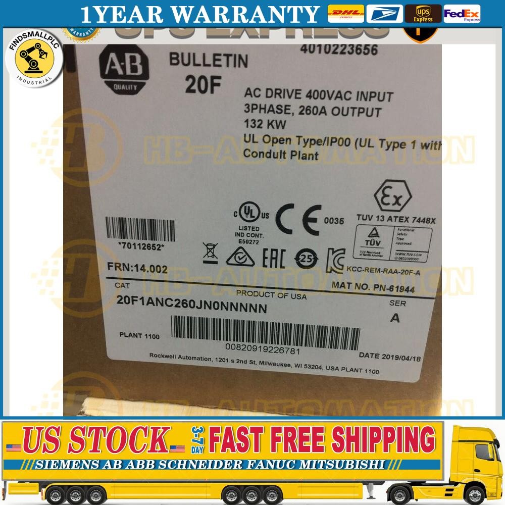 20F1ANC260JA0NNNNN Allen Bradley PowerFlex Air Cooled 753 AC Drive Spot Goods#CG