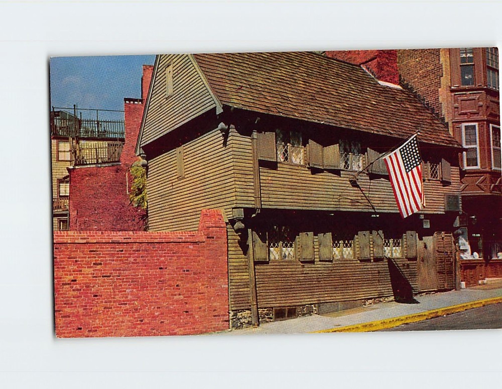 Postcard The Paul Revere House Boston Massachusetts USA