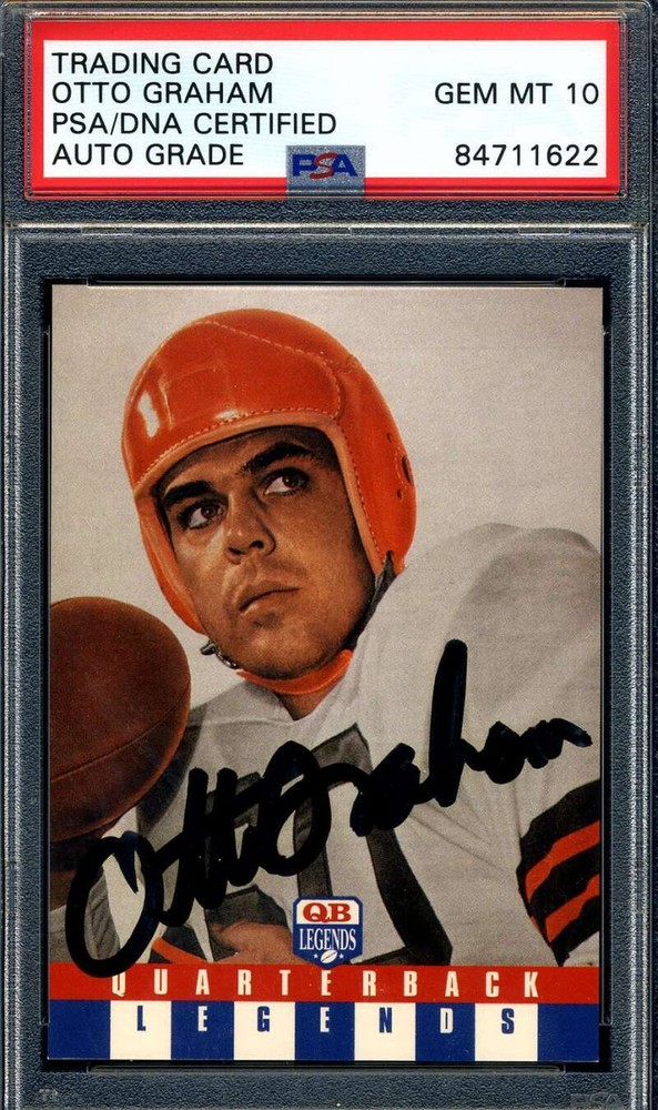 Otto Graham Gem Mint 10 PSA DNA Signed 1991 Quarterback Legends Autograph