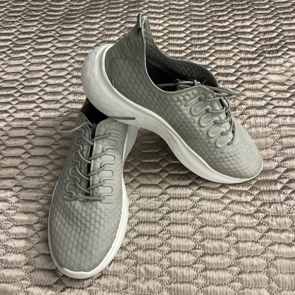 Ecco Mens Size 12 Gray /green  Lace Up Shoes.  Great Condition
