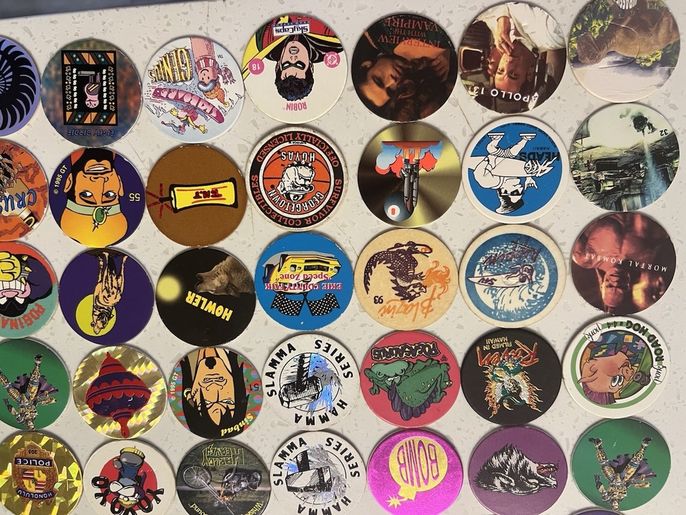 Mixed Lot Of 60 Pogs With Two Case