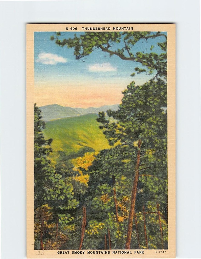 Postcard Thunderhead Mountain, Great Smoky Mountains National Park