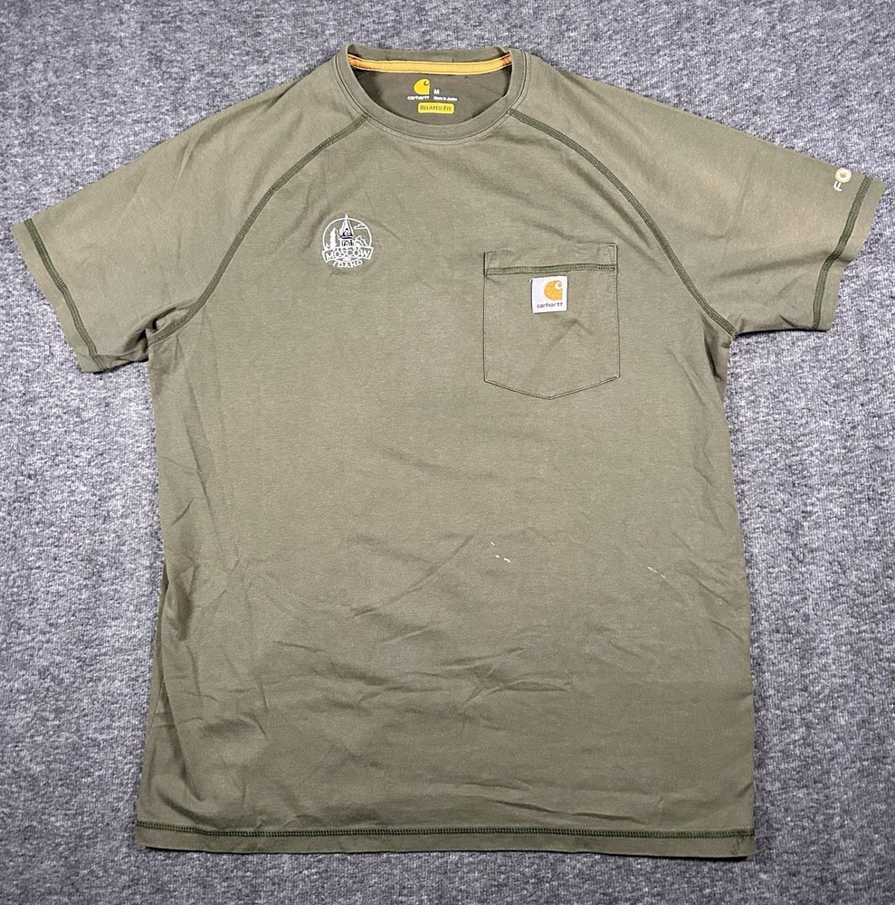 Carhartt Force Relaxed Fit Pocket T Shirt Mens Medium Green Short Sleeve