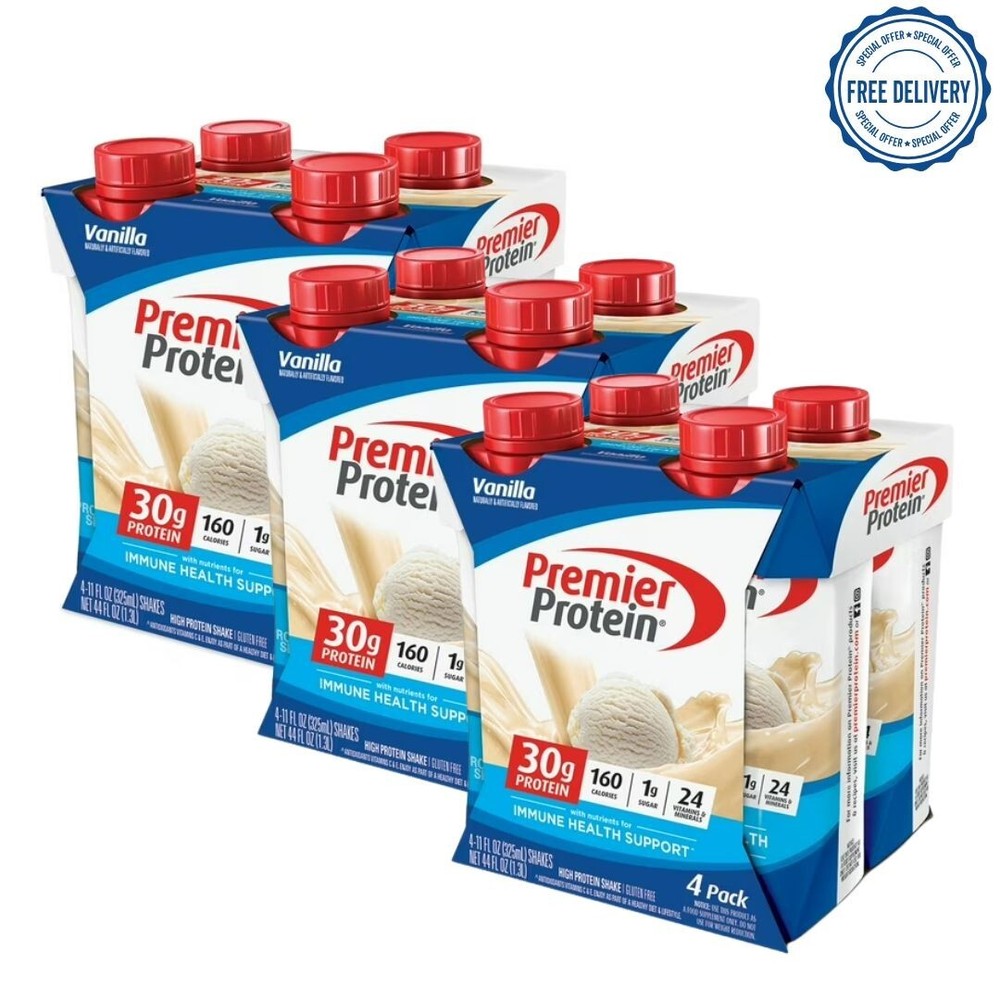 Premier Protein Shake, Vanilla, 30g Protein, 11 fl oz, 12 Ct