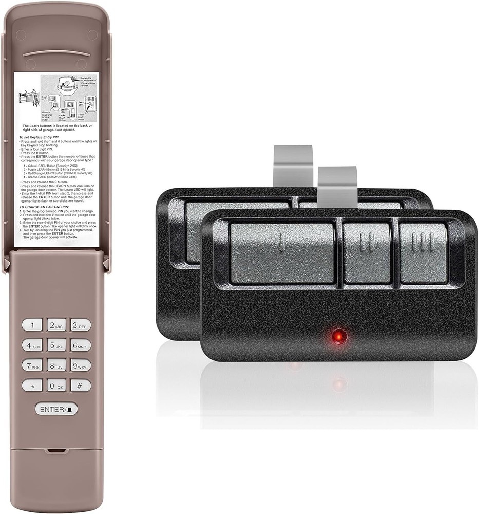 Keypad Opener 877LM and 2x 893LM Visor Remote For Liftmaster Sears Garage Door