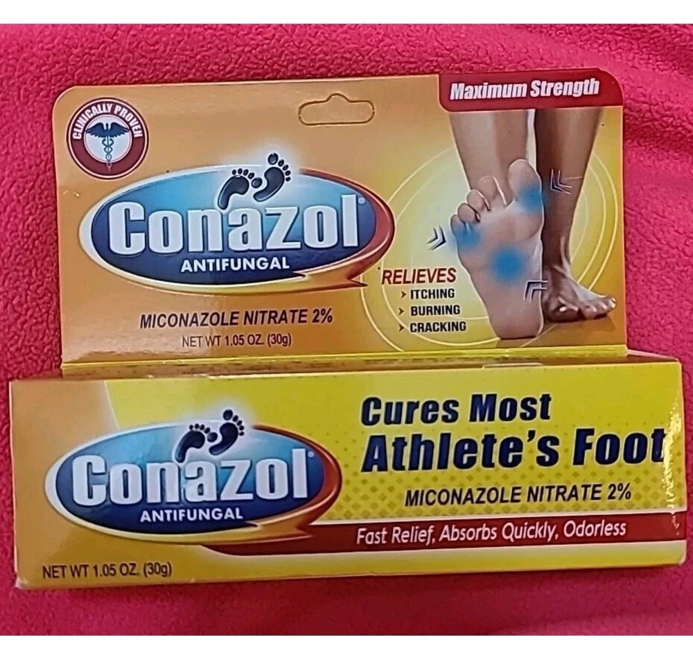 CONAZOL Odorless Antifungal Cream, Athlete's Foot Fungal Infections 1.05oz