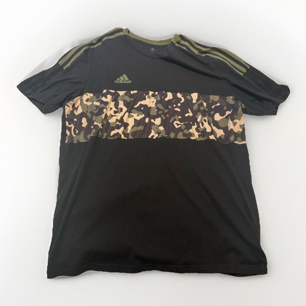 Adidas T shirt XL Men Army Camo X Large Black Color New without Tags Regular