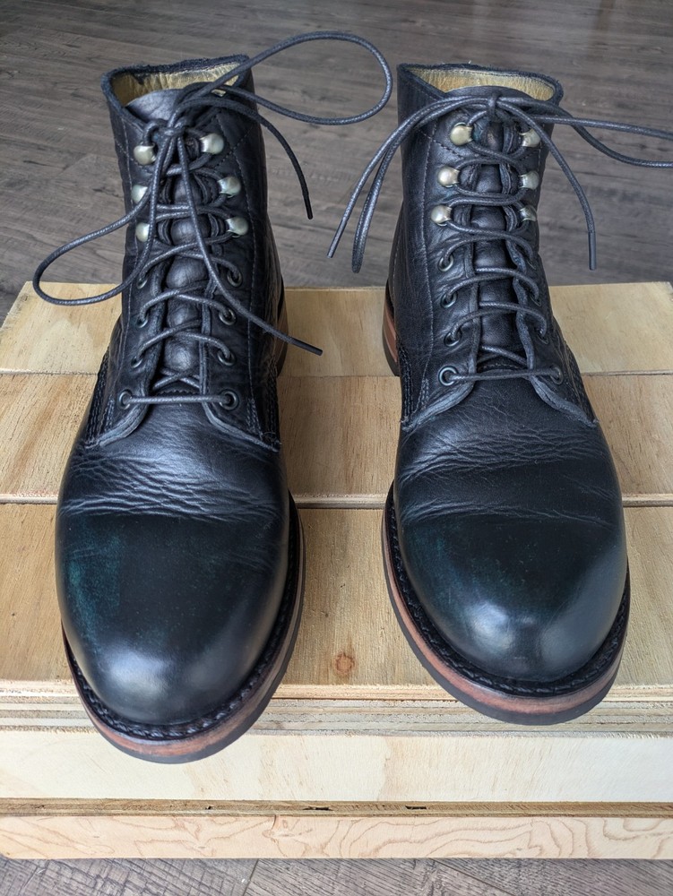 Men's Wolverine 1000 Mile Evans Black Boots Size 10 D USA-Made