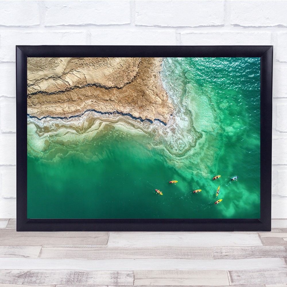 Sea Kayak Perspective Aerial Above Paddle Wall Art Print