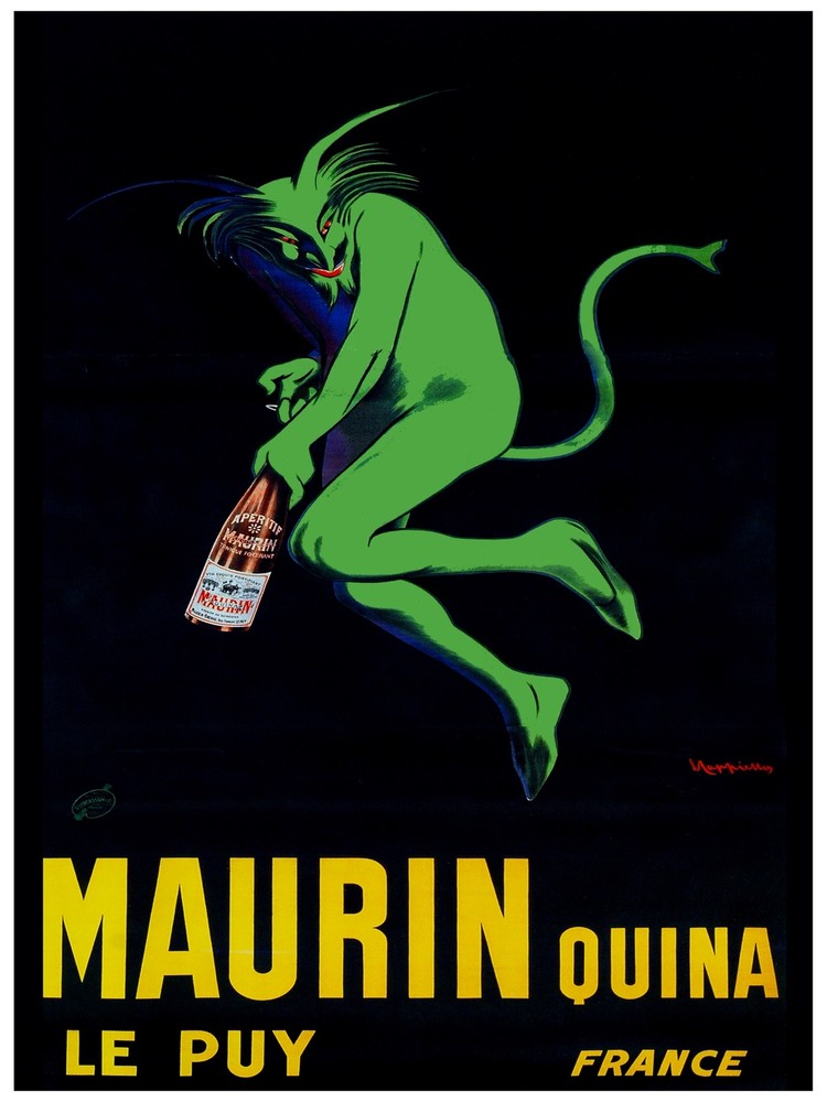 Maurin Quina le Puy French Ad Decorative Poster. Fine Graphic Art Design. 2922