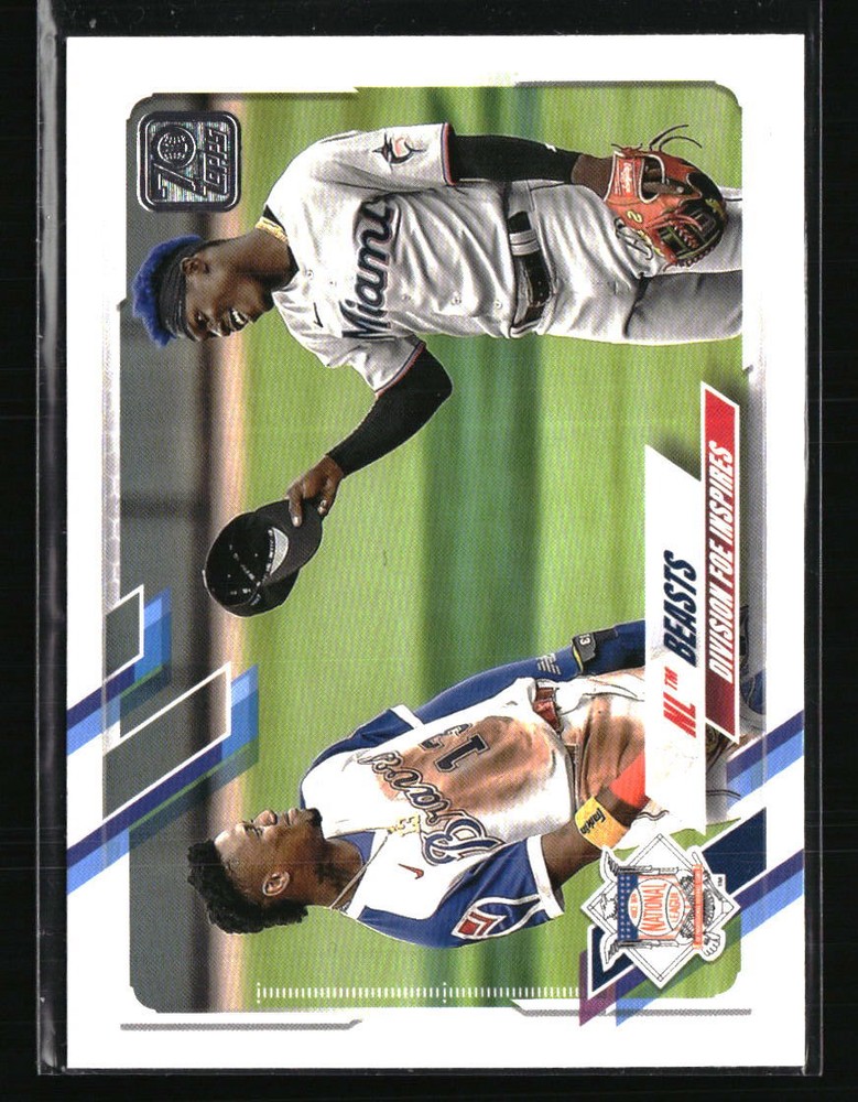 Jazz Chisholm Jr Ronald Acuña Jr 2021 Topps Update US306 Baseball Card