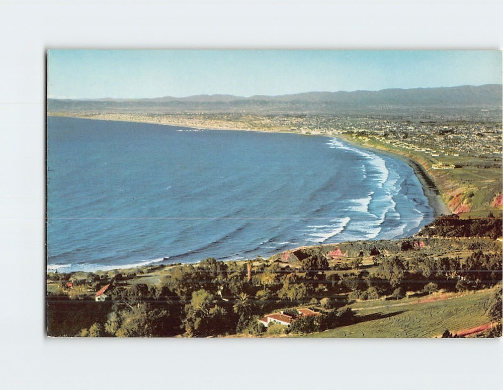 Postcard Panoramic View Los Angeles County West Coast Beach California USA