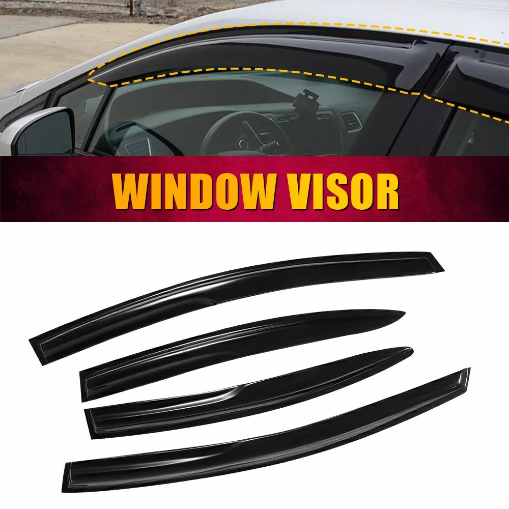 2012-15 Honda Civic Sedan 4-Door Window Visor Rain Deflector Guard 4pc Set