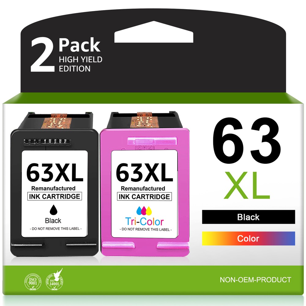 63XL Ink Cartridge for HP 63 OfficeJet 3830 4650 4655 5255 ENVY 4512 4516 4520