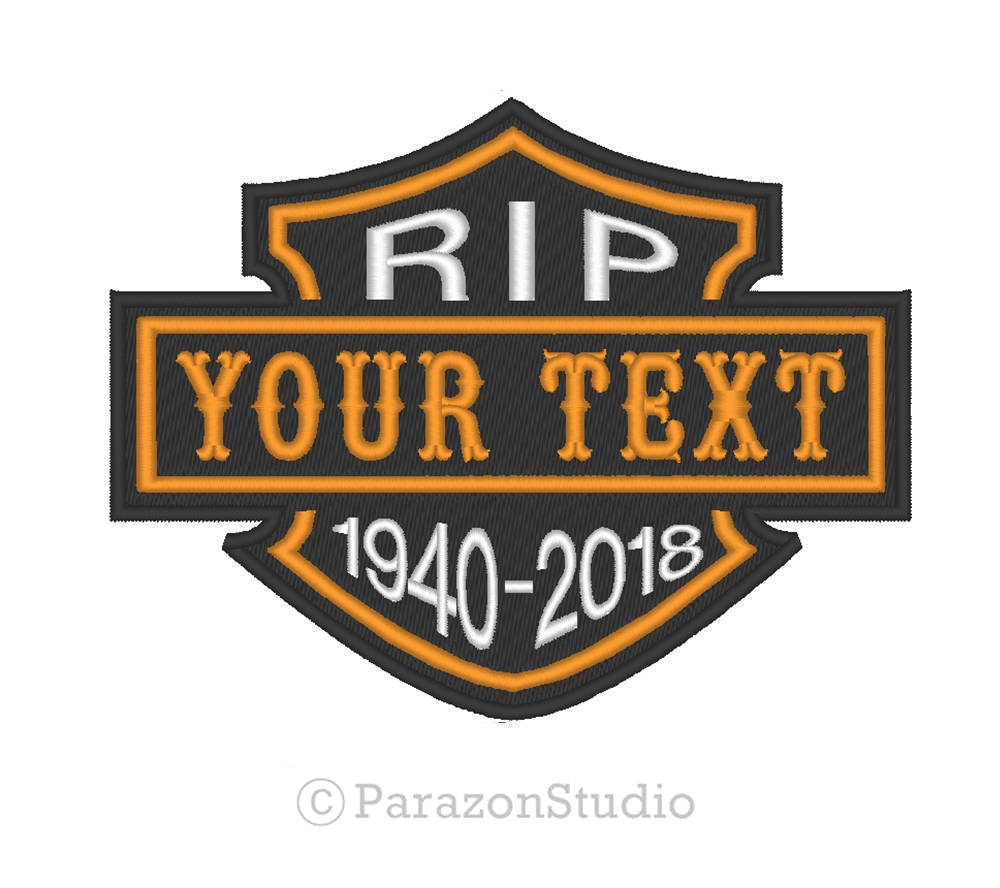 Custom Embroidered RIP R.I.P Memorial In Memory Motorcycle Biker Sew on Patch