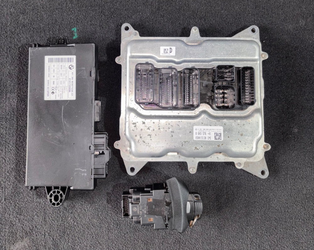 BMW Z4 X1 20I N20 E84 ENGINE CONTROL ECU KIT DME CAS3 + KEY MANUAL - 8603576