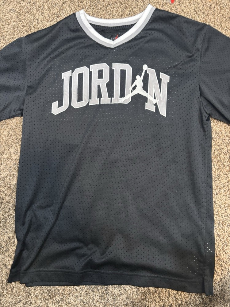 Air Jordan Jumpman kids  Black Mesh Stitched Jersey Shirt