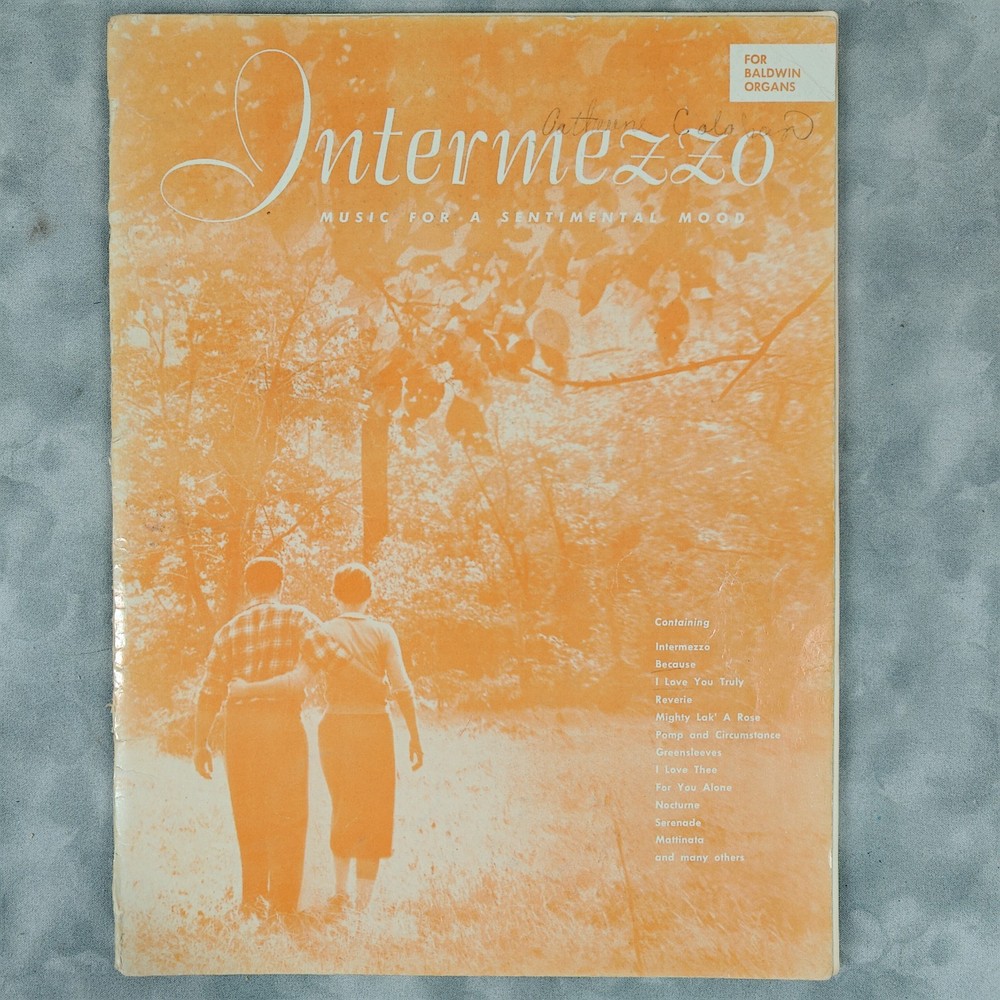 1959 Intermezzo Music for a Sentimental Mood Baldwin Organ Sheet Music Book 64pp
