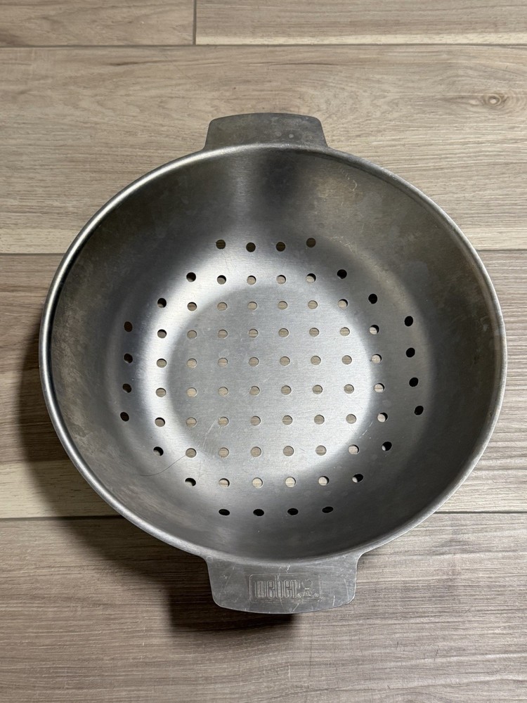 Weber Stainless Steel Grill Basket or Colander/Strainer with Handles Medium 11