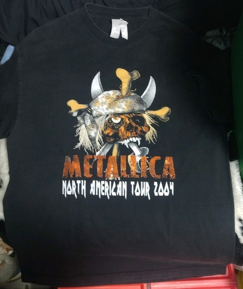 VTG RARE MISPRINT 2004 Metallica/Godsmack Madly In Anger Tour Pushead T Shirt XL