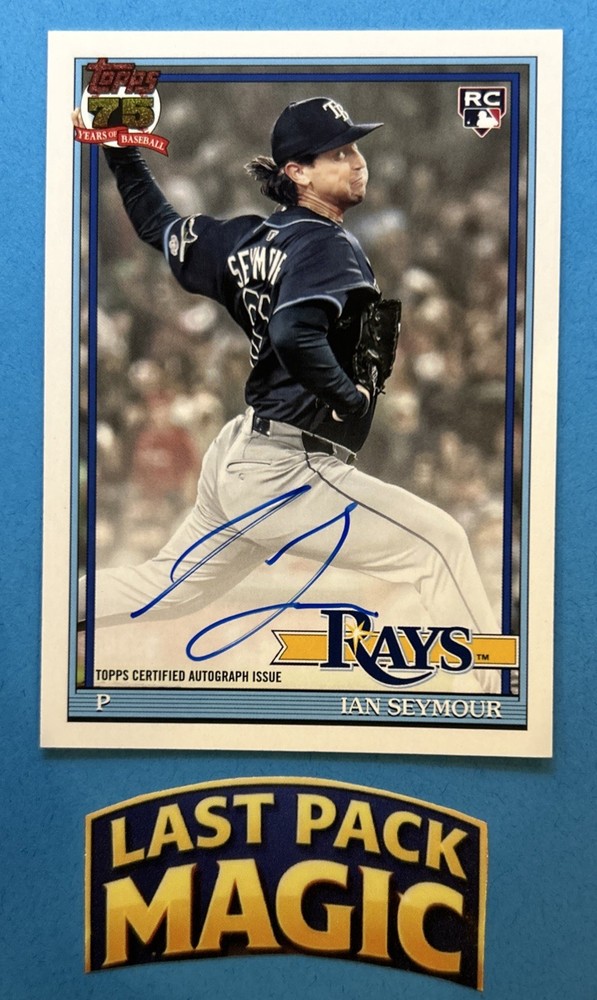 2026 Topps Series 1 - Ian Seymour #91A-SEY 1991 On Card Auto RC - Tampa Bay Rays