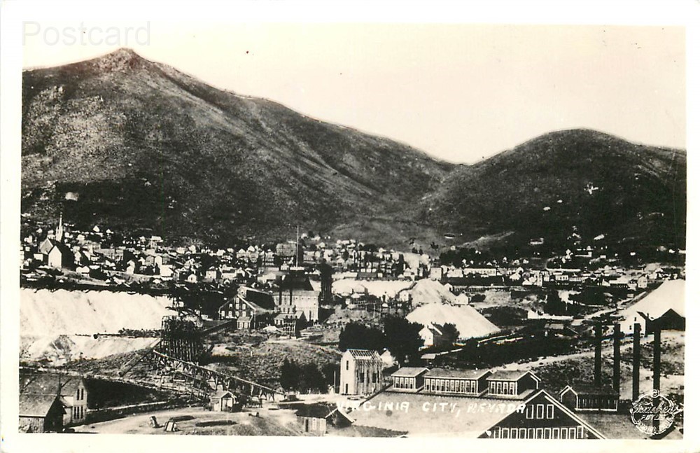NV, Virginia City, Nevada, Town View, Frashers, RPPC