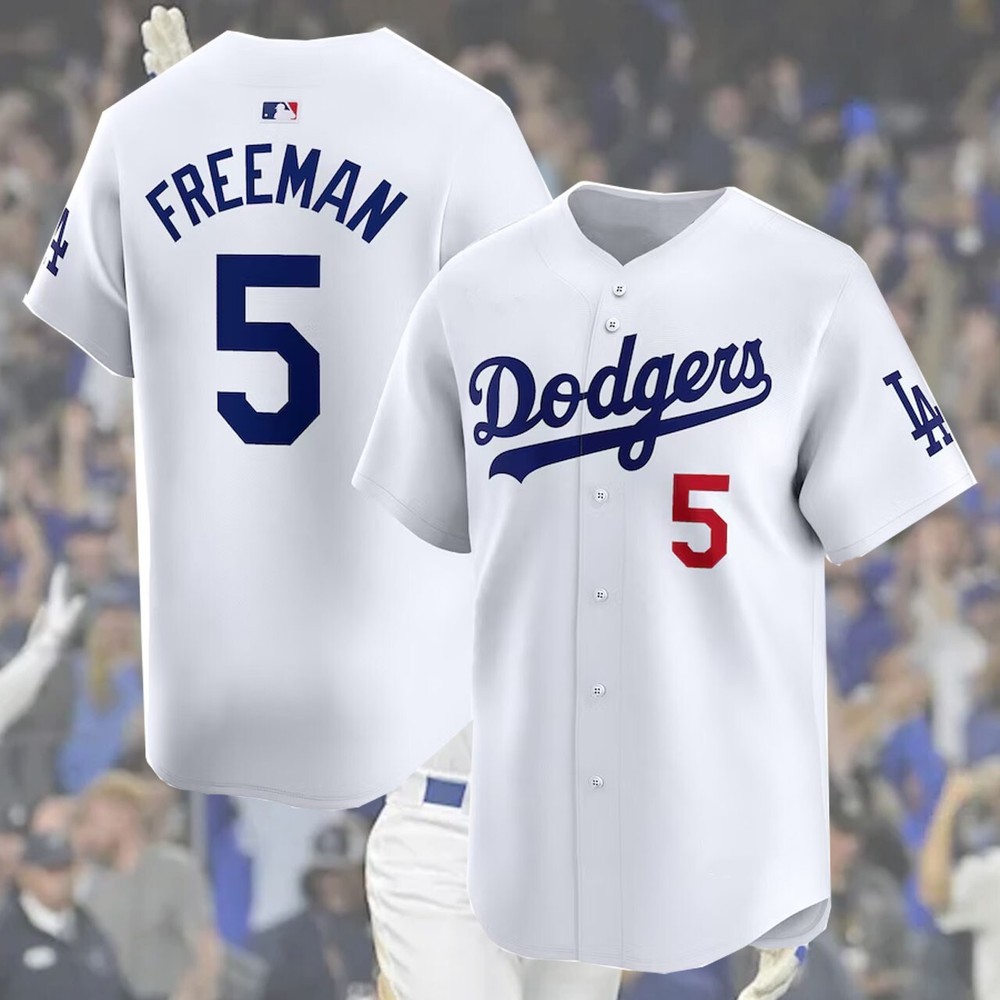 Freddie Freeman Los Angeles Dodgers Jersey White Team Name & Number Sizes S-5XL