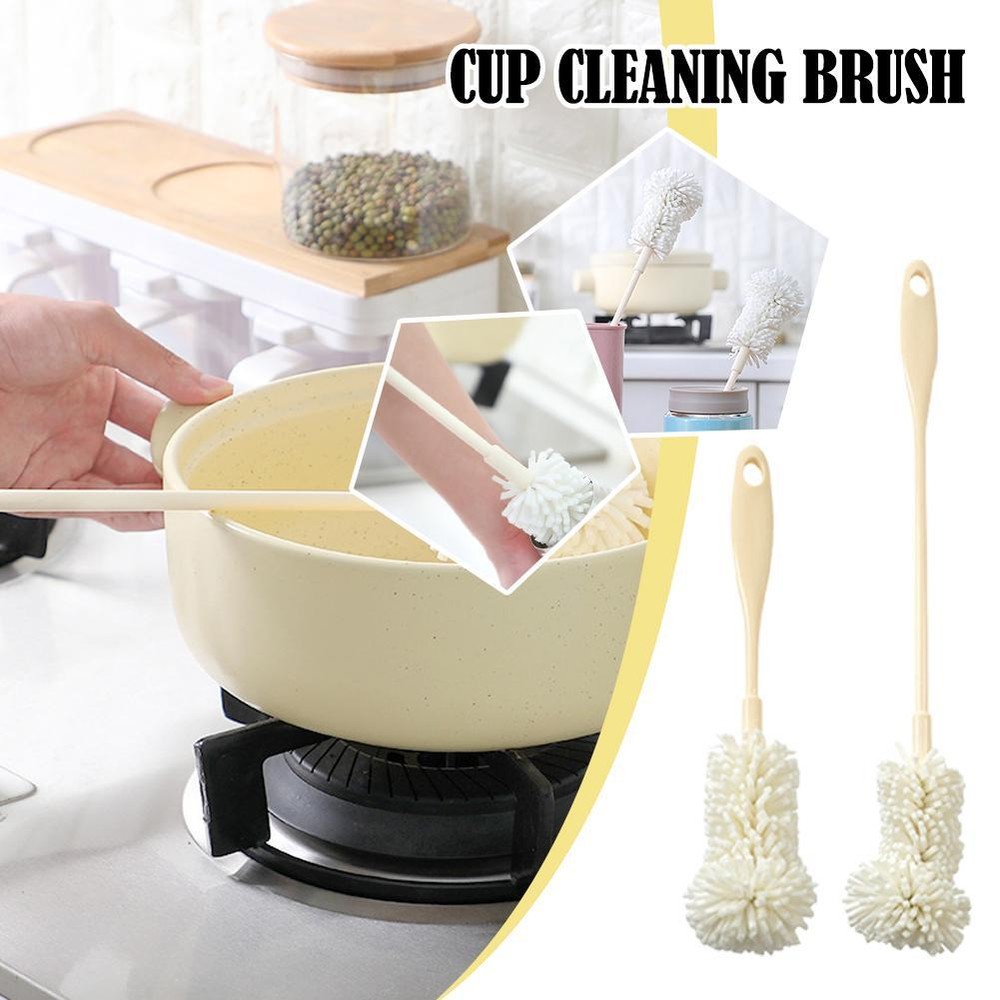 Kitchen Handle Soft Sponge Brush Bottle Cup Glass Washing Cleaning Cleaner