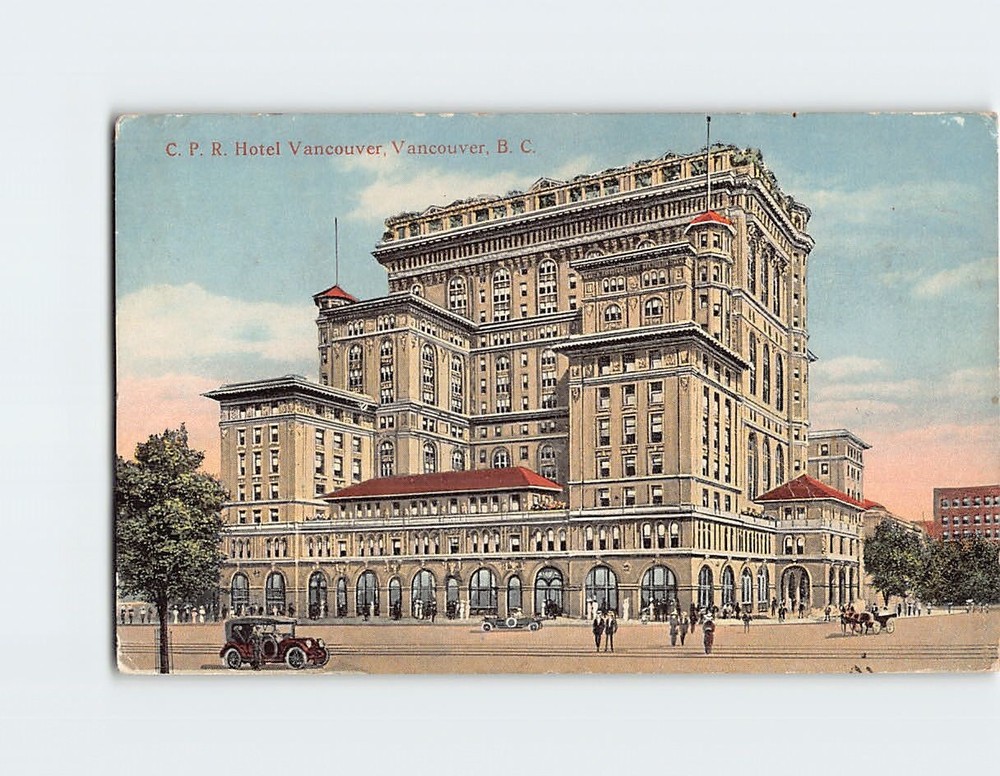 Postcard CPR Hotel Vancouver British Columbia Canada