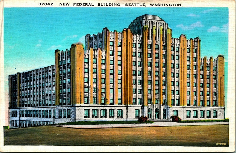 New Federal Building Seattle Washington WA 1920s WB Postcard UNP Unused T14