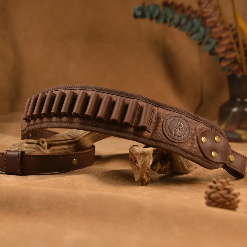 Canvas Leather Gun Sling Rifle Shotgun Strap for .30/06 .45/70 .30/30.22LR 12GA