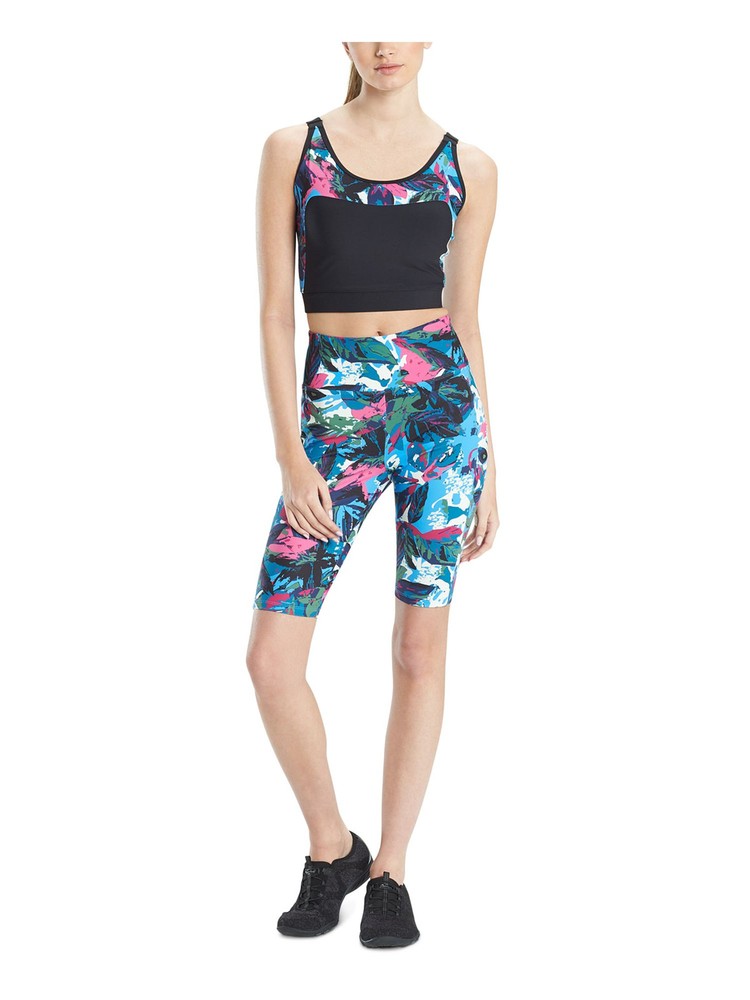 JOSIE Womens Black Moisture Wicking Cropped Tagless Active Wear Tank Top XL