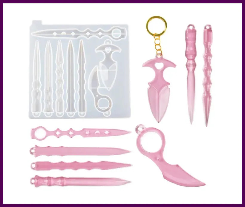 Dagger DIY UV Resin Jewelry Molds Handcraft Epoxy Jewelry Tools Magic Wand