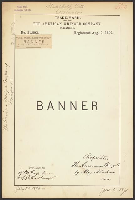 Photo:The American Wringer Company for Banner brand Wringers