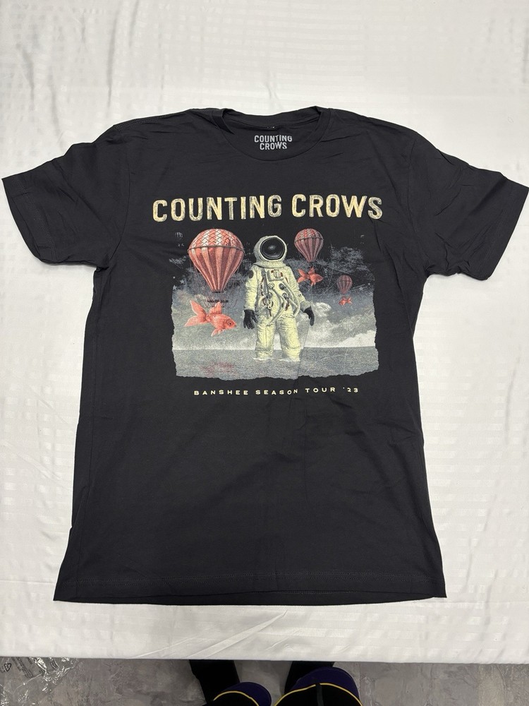 Counting Crows Banshee Tour T Shirt Size Large Black New