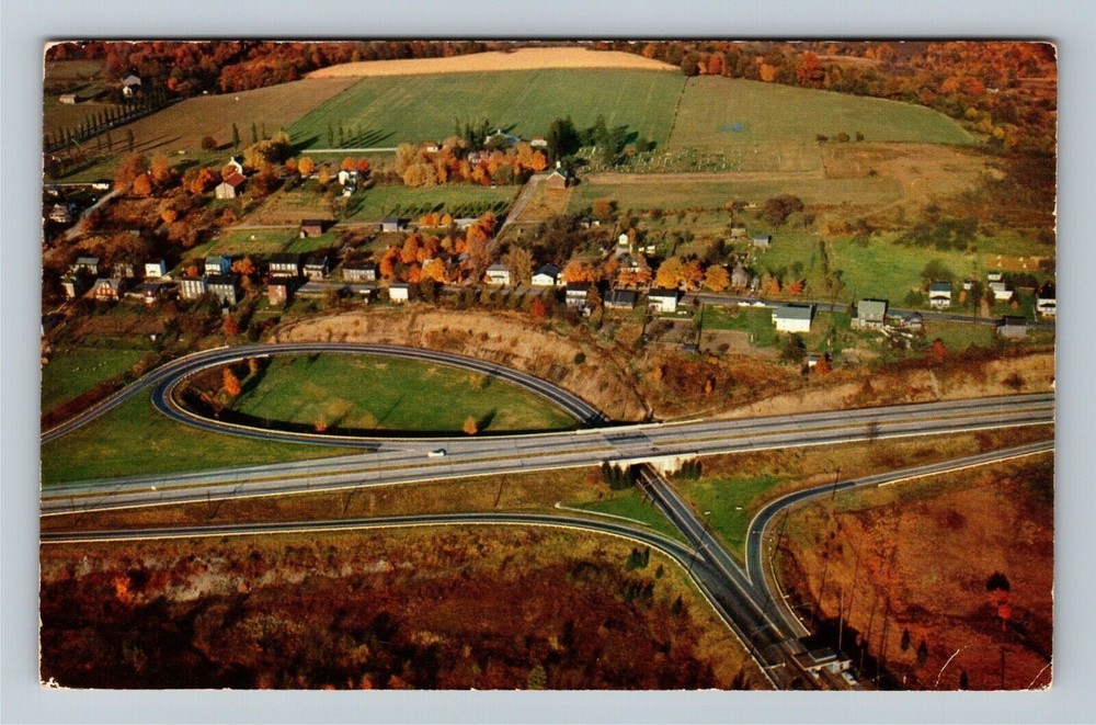 PA-Pennsylvania Turnpike, Scenic Aerial View Donegal Interchange Chrome Postcard